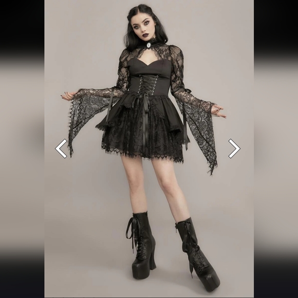 Dollskill Widow Lights Go Out mini dress - Picture 1 of 6